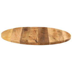 Blat stołu, Ø 70x3,8 cm, okrągły, surowe lite drewno mango