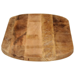 Blat stołu, 100x40x3,8 cm, owalny, surowe drewno mango