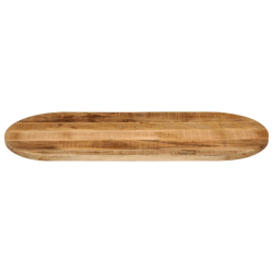 Blat stołu, 100x50x3,8 cm, owalny, surowe drewno mango