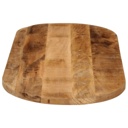 Blat stołu, 140x60x3,8 cm, owalny, lite surowe drewno mango