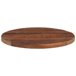 Blat stołu, Ø 60x3,8 cm, okrągły, lite drewno z odzysku