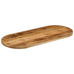 Blat stołu, 110x50x3,8 cm, owalny, surowe drewno mango