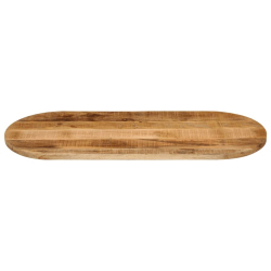 Blat stołu, 110x50x3,8 cm, owalny, surowe drewno mango