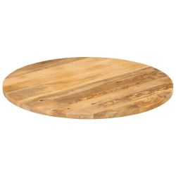 Blat stołu, Ø 70x3,8 cm, okrągły, surowe lite drewno mango