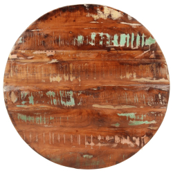 Blat stołu, Ø 80x3,8 cm, okrągły, lite drewno z odzysku