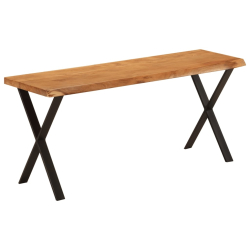 Ławka z naturalną krawędzią drewna, 105 cm, drewno akacjowe