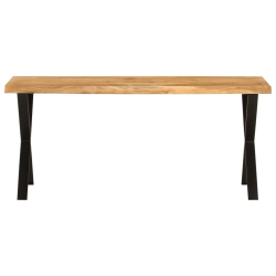Ławka z naturalną krawędzią drewna, 105 cm, drewno akacjowe