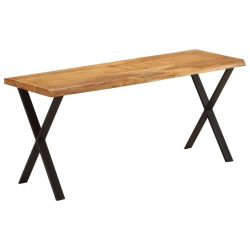 Ławka z naturalną krawędzią drewna, 105 cm, drewno akacjowe