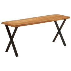 Ławka z naturalną krawędzią drewna, 105 cm, drewno akacjowe