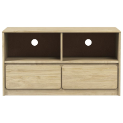Szafka pod TV SAUDA, kolor dębu, 99x43x55 cm, drewno sosnowe