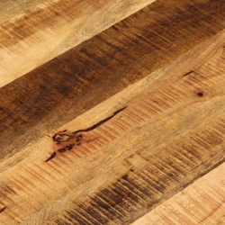 Blat stołu, Ø 80x3,8 cm, okrągły, surowe lite drewno mango
