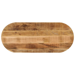 Blat stołu, 90x40x3,8 cm, owalny, surowe drewno mango