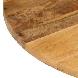 Blat stołu, Ø 60x3,8 cm, okrągły, surowe lite drewno mango