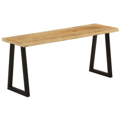 Ławka z naturalną krawędzią drewna, 105 cm, lite drewno mango