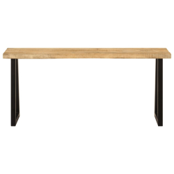 Ławka z naturalną krawędzią drewna, 105 cm, lite drewno mango