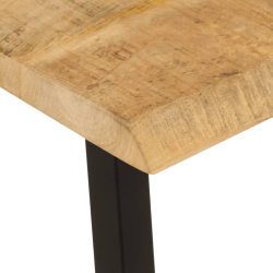 Ławka z naturalną krawędzią drewna, 105 cm, lite drewno mango