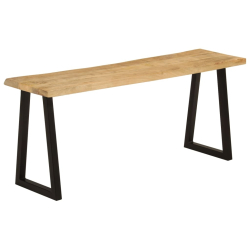 Ławka z naturalną krawędzią drewna, 105 cm, lite drewno mango