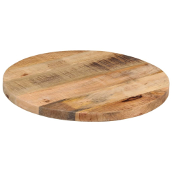 Blat stołu, Ø 60x3,8 cm, okrągły, surowe lite drewno mango