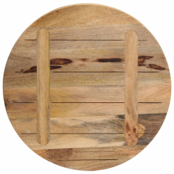 Blat stołu, Ø 60x3,8 cm, okrągły, surowe lite drewno mango