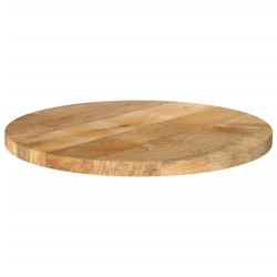 Blat stołu, Ø 60x2,5 cm, okrągły, surowe lite drewno mango