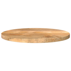Blat stołu, Ø 50x2,5 cm, okrągły, surowe lite drewno mango