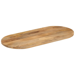 Blat stołu, 140x60x2,5 cm, owalny, lite drewno mango