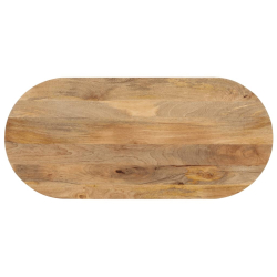 Blat stołu, 120x50x3,8 cm, owalny, lite drewno mango