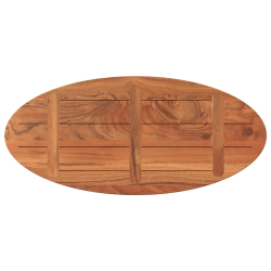 Blat do stołu, 140x60x3,8 cm, owalny, lite drewno akacjowe