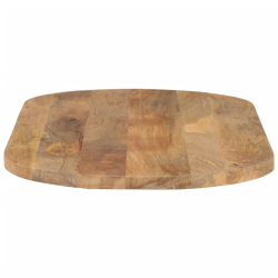 Blat stołu, 100x40x3,8 cm, owalny, lite drewno mango