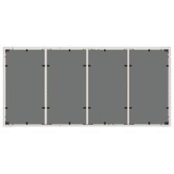 Stół ogrodowy ze szklanym blatem, biały 190x90x75 cm, rattan PE