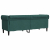 Sofa Chesterfield, trzyosobowa, ciemnozielona, obita tkaniną