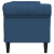 Sofa Chesterfield, trzyosobowa, niebieska, obita tkaniną