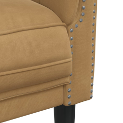 Fotel, brązowy, tapicerowany aksamitem
