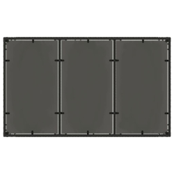 Stół ogrodowy ze szklanym blatem, czarny, 150x90x75cm rattan PE