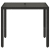 Stół ogrodowy, szklany blat, czarny, 90x90x75 cm, rattan PE