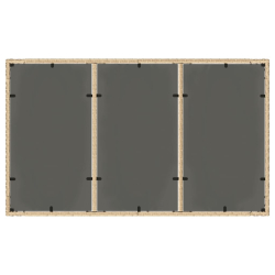 Stół ogrodowy ze szklanym blatem, beżowy, 150x90x75cm rattan PE
