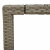 Stół ogrodowy ze szklanym blatem, szary 190x90x75 cm, rattan PE