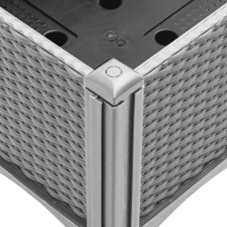 Donica ogrodowa z nóżkami, jasnoszara, 80x40x42 cm, PP