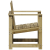 Krzesło ogrodowe, 62x55x77 cm, impregnowane drewno sosnowe