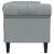 Sofa Chesterfield, trzyosobowa, jasnoszara, obita tkaniną