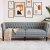 Sofa Chesterfield, trzyosobowa, jasnoszara, obita tkaniną