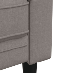 Sofa Chesterfield, trzyosobowa, kolor taupe, obita tkaniną