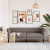 Sofa Chesterfield, trzyosobowa, kolor taupe, obita tkaniną