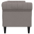 Sofa Chesterfield, trzyosobowa, kolor taupe, obita tkaniną