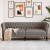 Sofa Chesterfield, trzyosobowa, kolor taupe, obita tkaniną