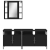 Zestaw 3 szafek łazienkowych, czarny, materiał drewnopochodny