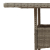 Stół ogrodowy z akacjowym blatem, szary, 80x80x75 cm, rattan PE