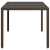 Stół ogrodowy ze szklanym blatem, brąz, 150x90x75cm, polirattan