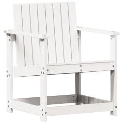 Krzesło ogrodowe, białe, 62x55x77 cm, lite drewno sosnowe