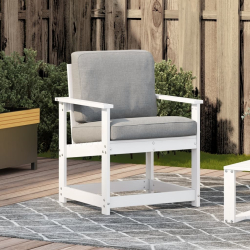 Krzesło ogrodowe, białe, 62x55x77 cm, lite drewno sosnowe